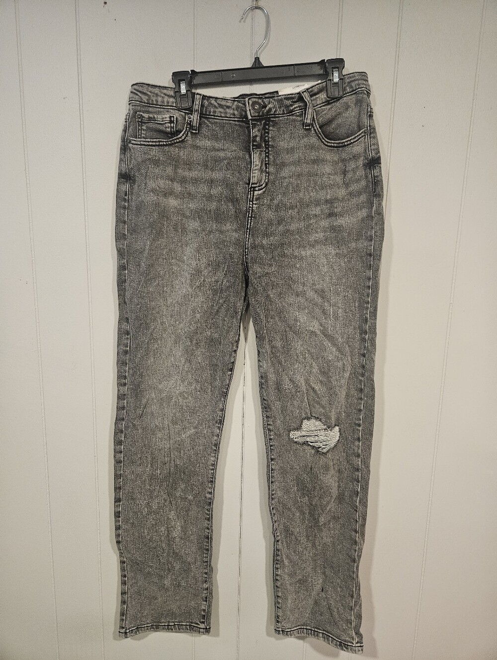 INC International Concepts Women's Core Denim Straight Black Jeans Size 16 NWT